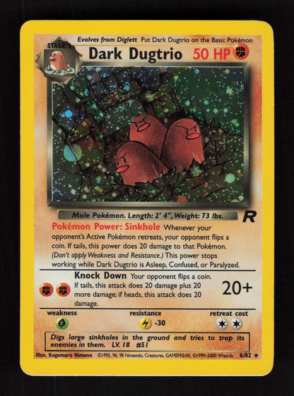 Dark Dugtrio 06/82 - Holo Rare - Team Rocket