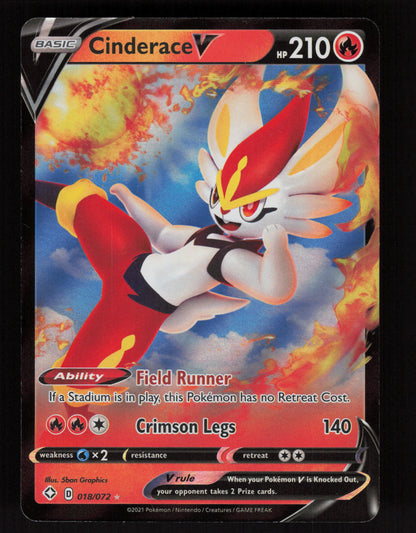 Cinderace V 018/072 - Ultra Rare - Shining Fates