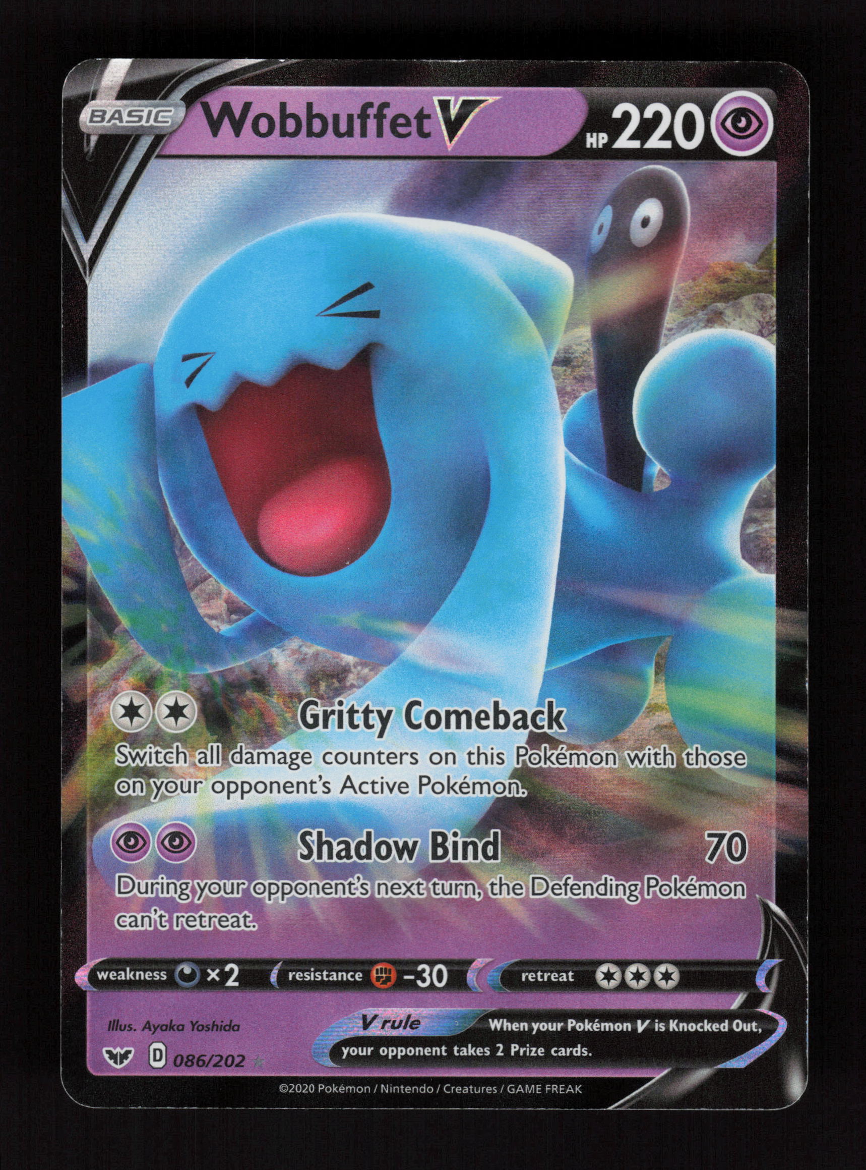 Wobbuffet V 086/202 - Ultra Rare - SWSH01: Sword & Shield Base Set