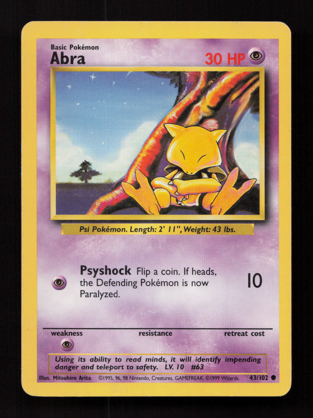 Abra 065/130 - Common - Base Set 