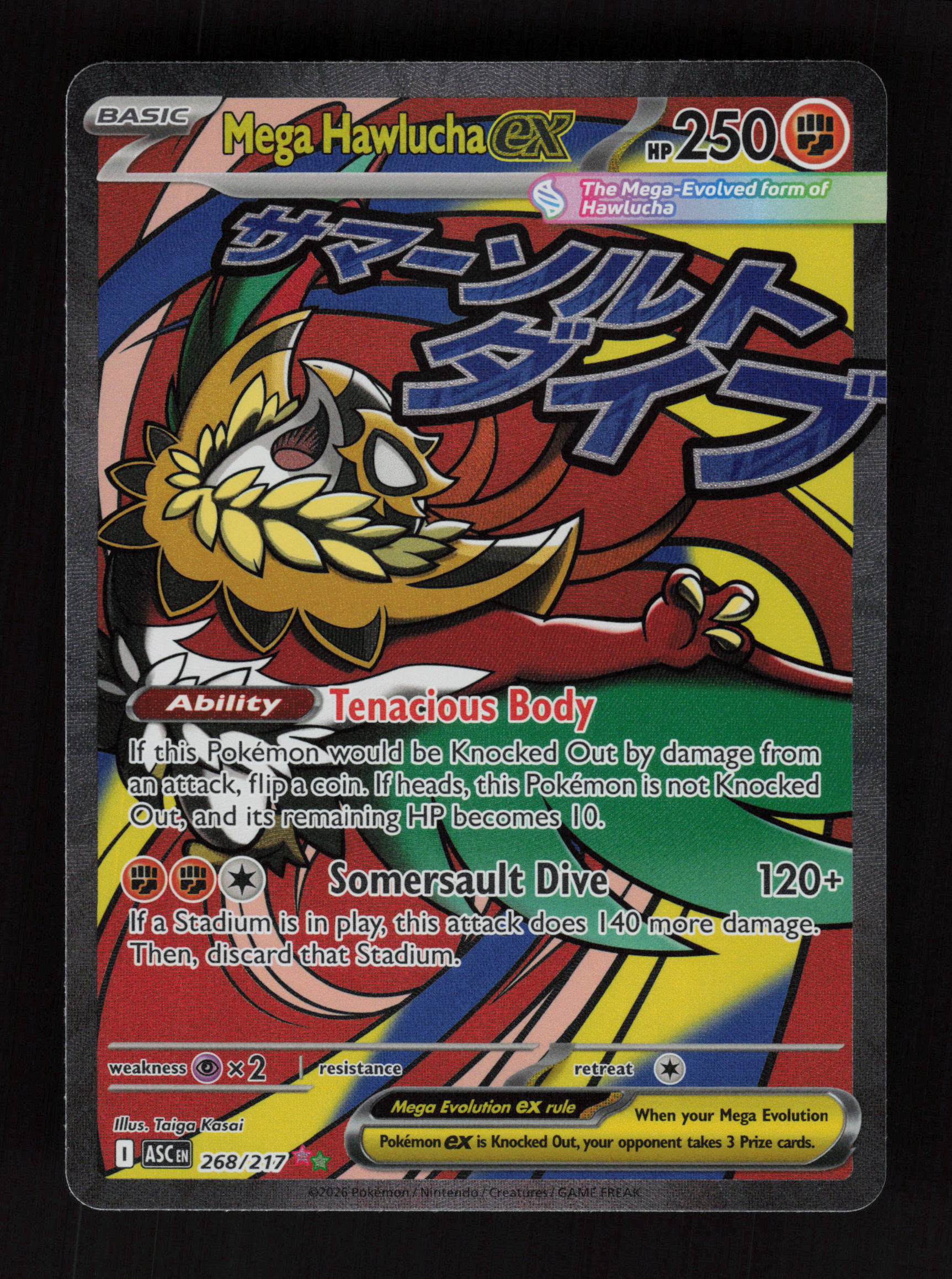 Mega Hawlucha ex 268/217 - Mega Attack Rare - Ascended Heroes 