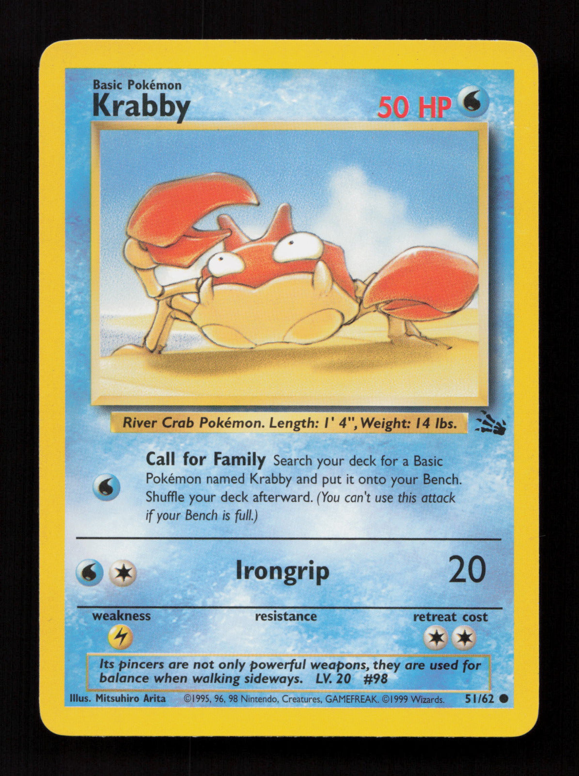 Krabby 51/62 - Common - Fossil