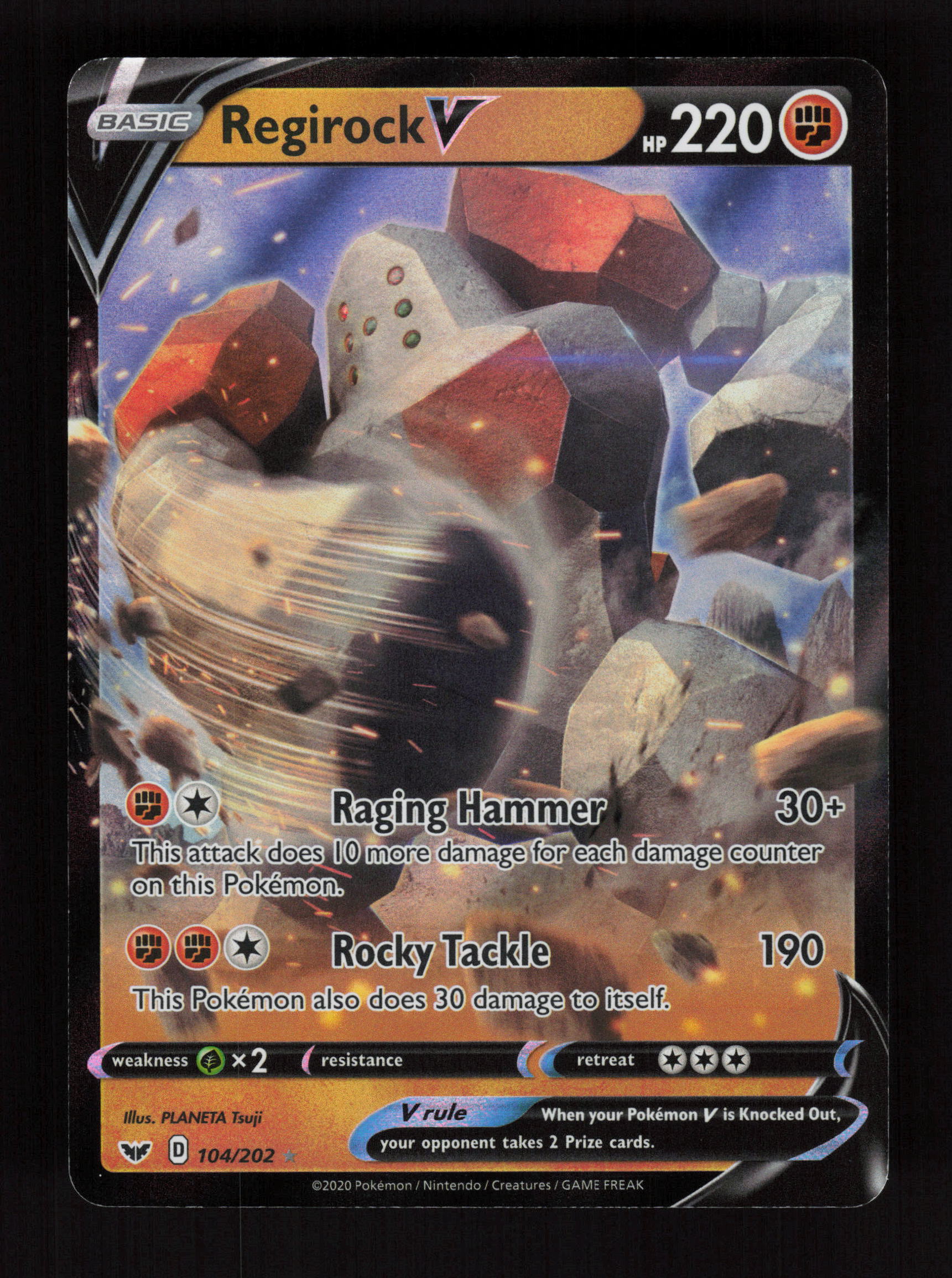 Regirock V 104/202 - Ultra Rare - SWSH01: Sword & Shield Base Set