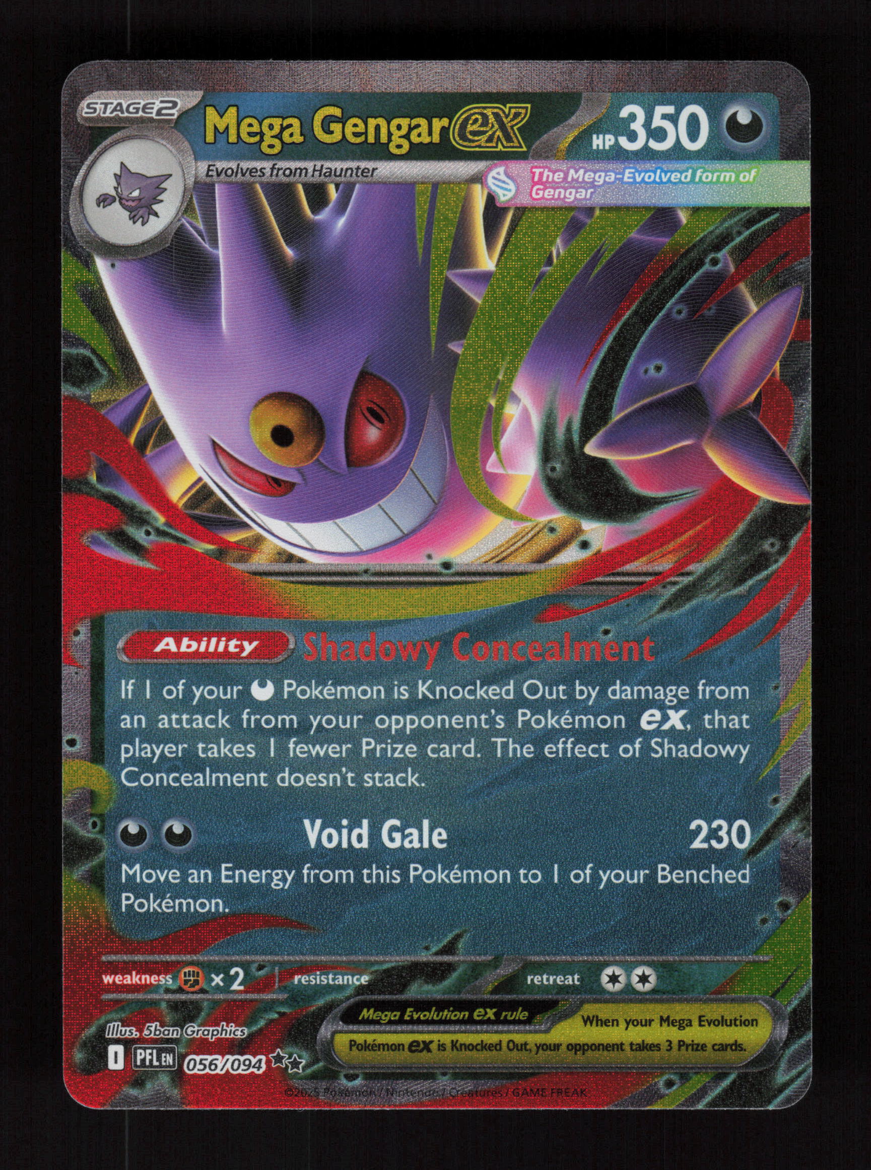 Mega Gengar ex 056/094 - Double Rare - Phantasmal Flames 