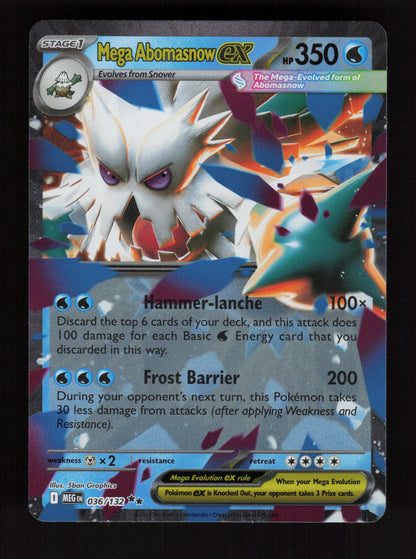 Mega Abomasnow ex 036/132 - Double Rare - ME01: Mega Evolution 