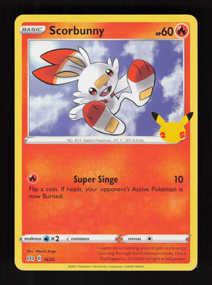 Scorbunny 16/25 016/025 -McDonald's 25th Anniversary Promos