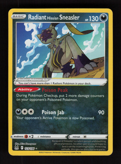 Radiant Hisuian Sneasler 123/196 - Radiant Rare - Lost Origin 