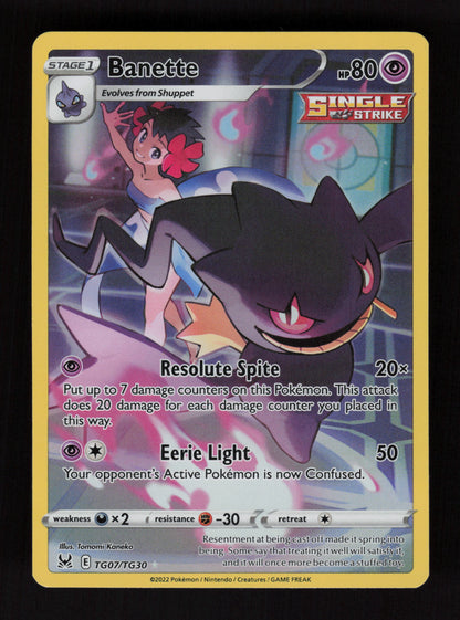 Banette TG07/TG30 - Ultra Rare - SWSH11: Lost Origin Trainer Gallery 