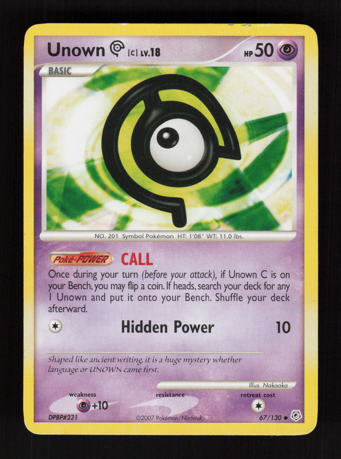 Unown [C] 67/130 - Uncommon - Diamond and Pearl