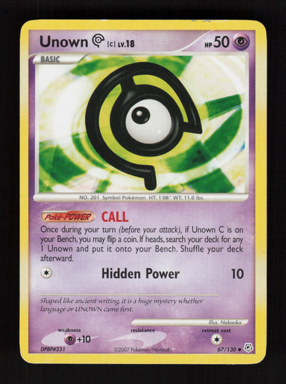 Unown [C] 67/130 - Uncommon - Diamond and Pearl