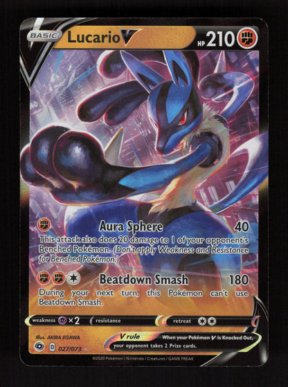 Lucario V 27/73 - Ultra Rare - Champion's Path