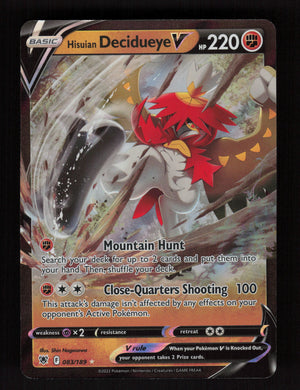 Hisuian Decidueye V 083/189 - Ultra Rare - SWSH10: Astral Radiance