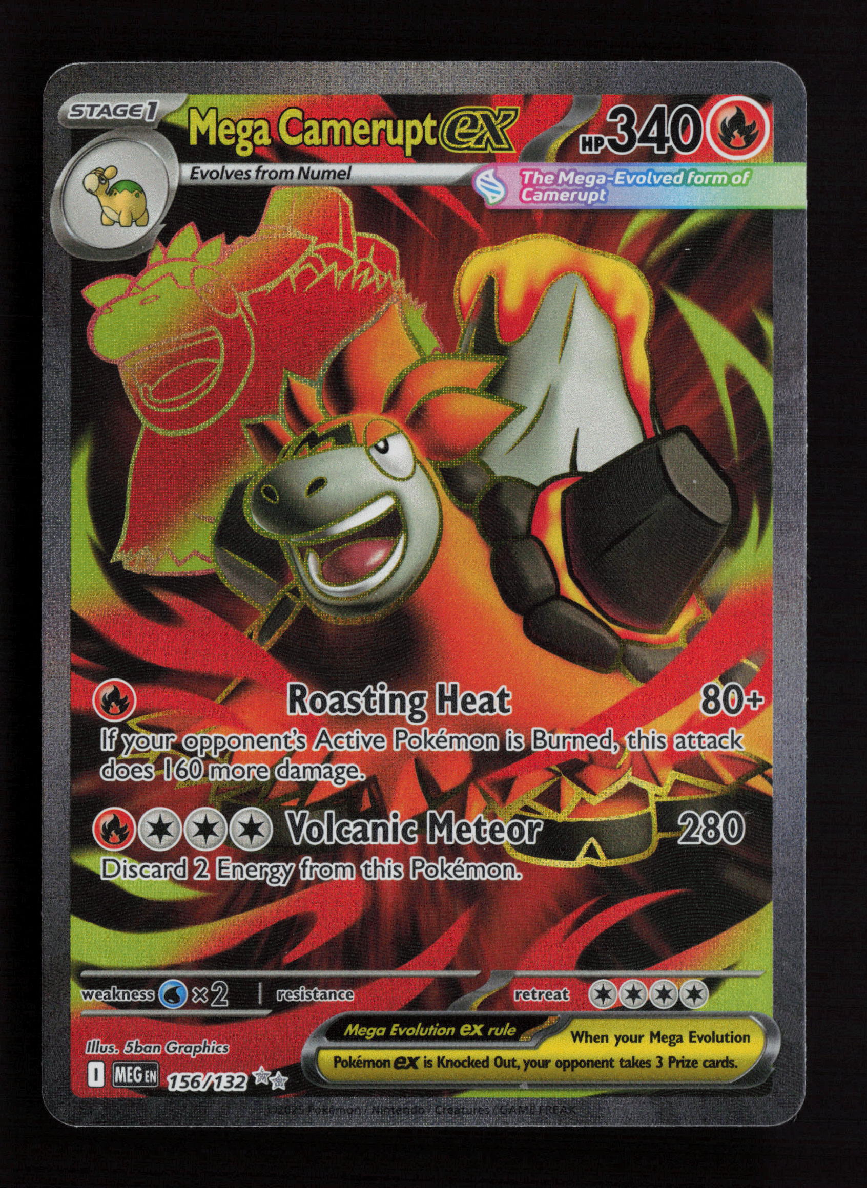 Mega Camerupt ex 156/132 - Ultra Rare - Mega Evolution 