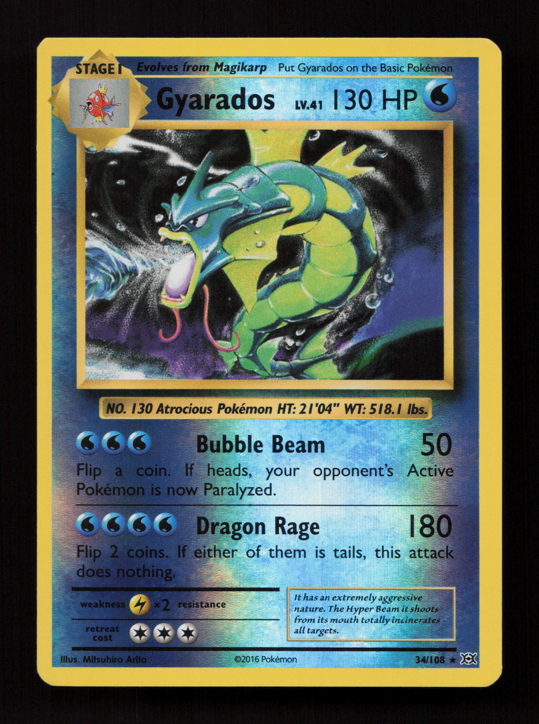 Gyarados 34/108 - Holo Rare - XY - Evolutions