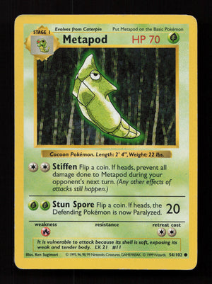 Metapod 054/102 - Common - Base Set (Shadowless)