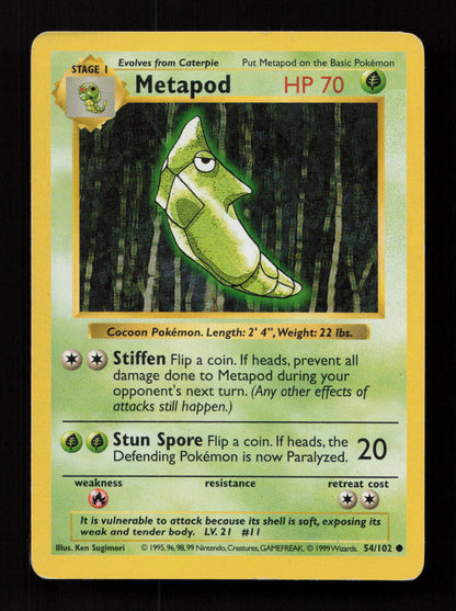 Metapod 054/102 - Common - Base Set (Shadowless)