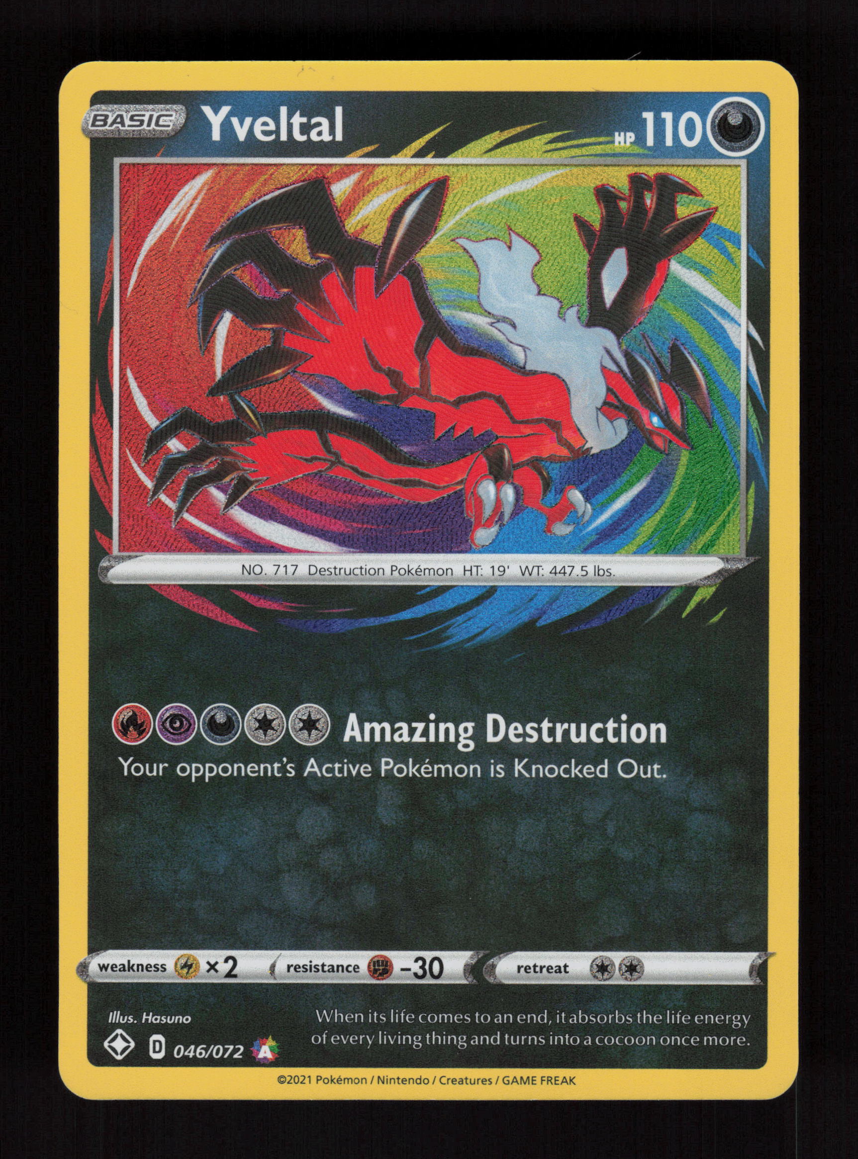 Yveltal 046/072 - Amazing Rare - Shining Fates 