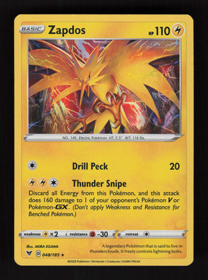 Zapdos 048/185 - Holo Rare - SWSH04: Vivid Voltage