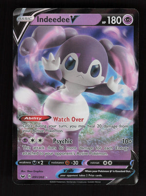Indeedee V 091/202 - Ultra Rare - SWSH01: Sword & Shield Base Set