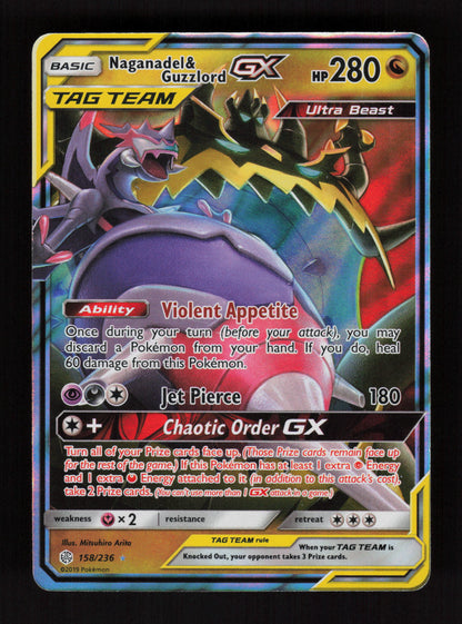 Naganadel & Guzzlord GX 158/236 - Ultra Rare - SM - Cosmic Eclipse 