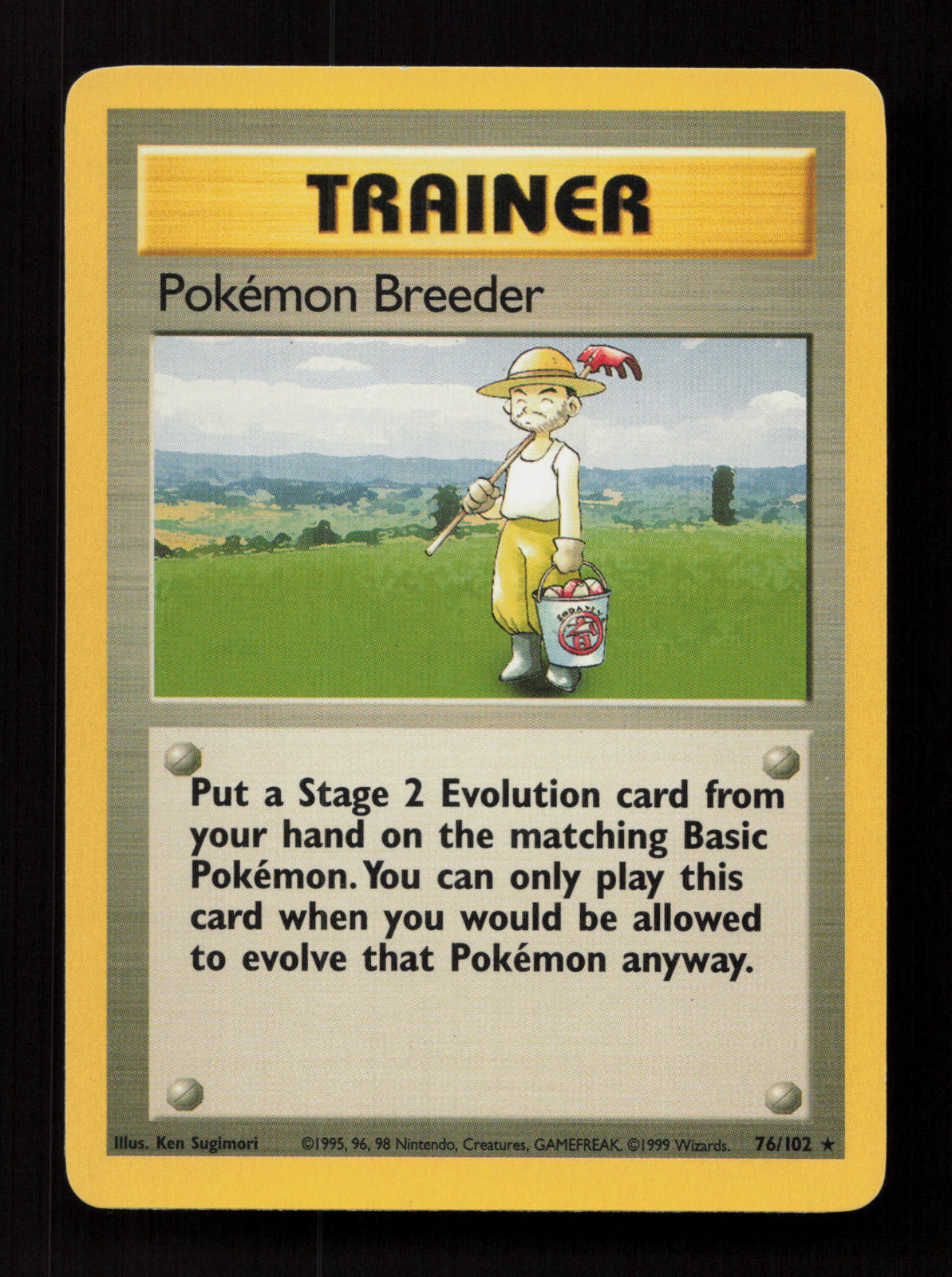 Pokemon Breeder 076/102 - Rare - Base Set