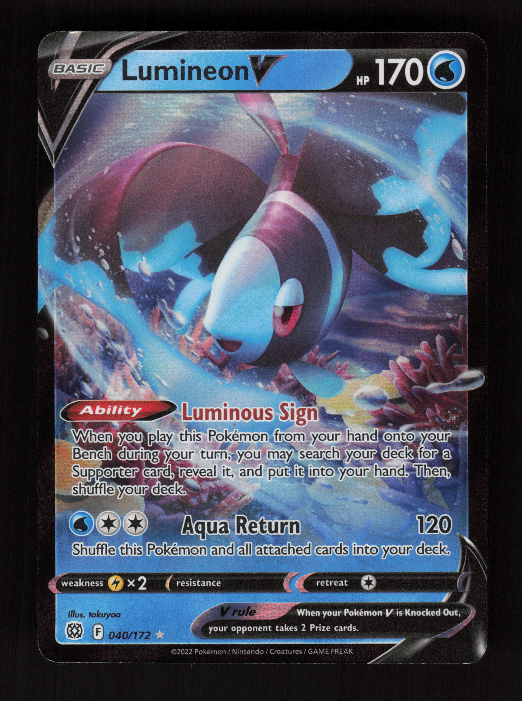 Lumineon V 040/172 - Ultra Rare - SWSH09: Brilliant Stars