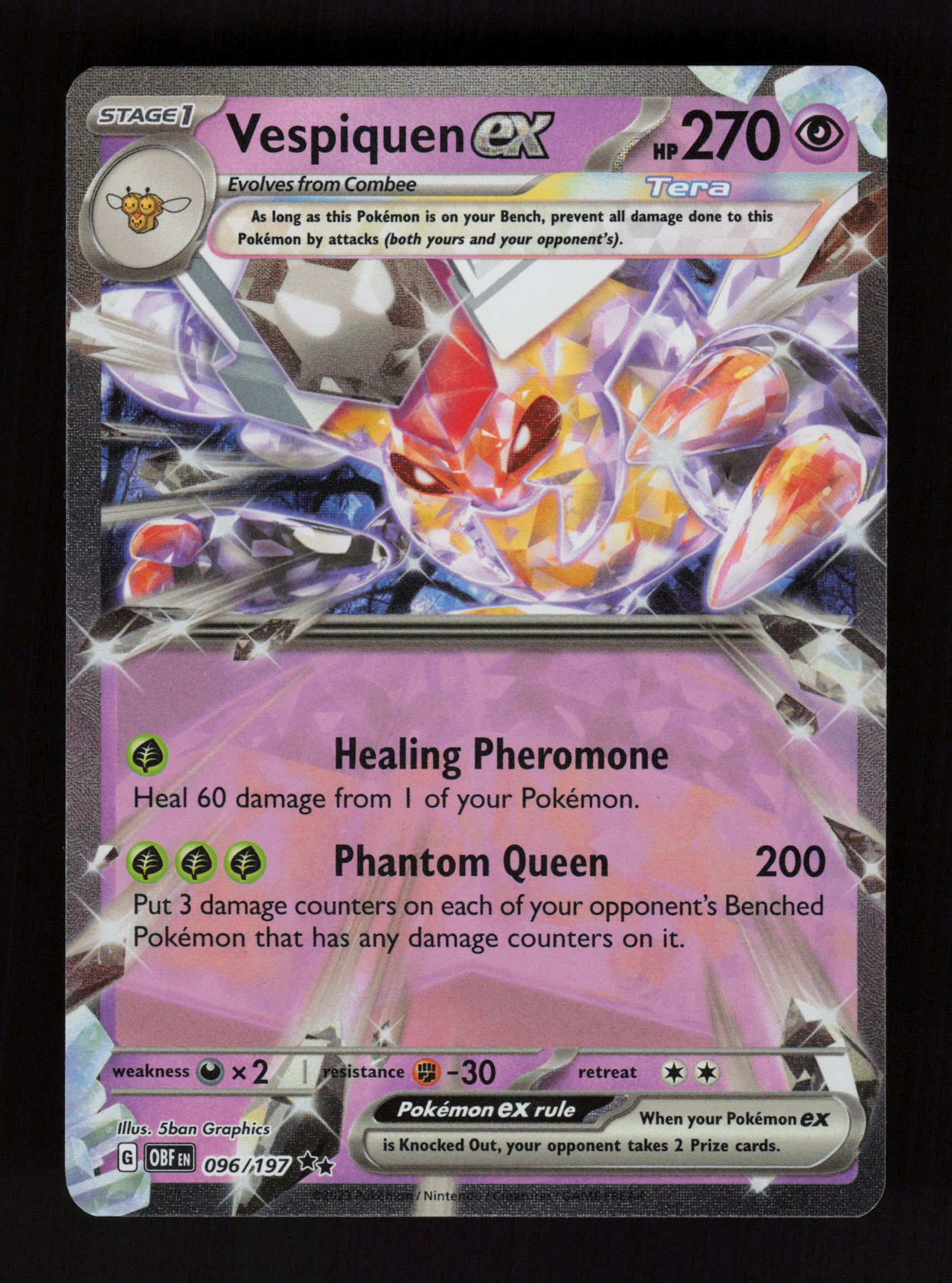 Vespiquen ex 096/197 - Double Rare - Obsidian Flames