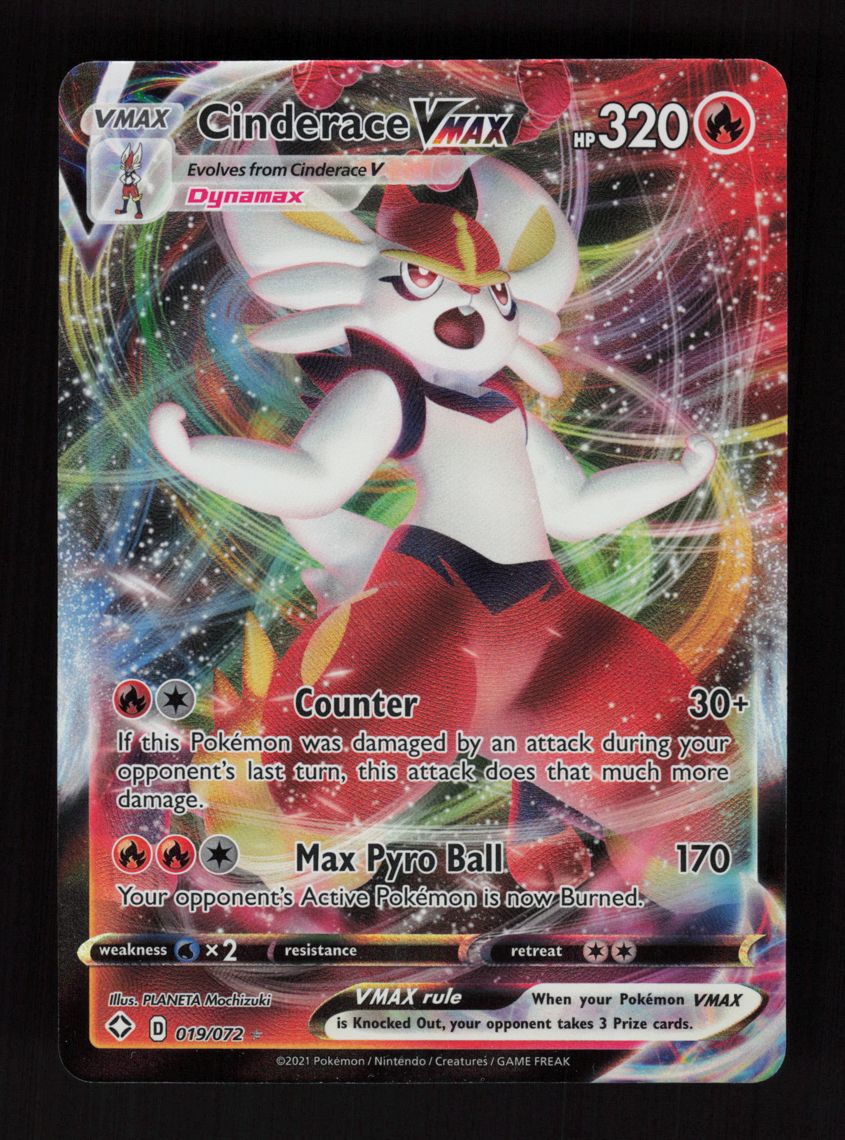 Cinderace VMAX 019/072 - Ultra Rare - Shining Fates