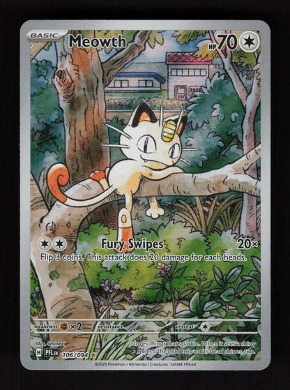 Meowth Illustration Rare ME02: Phantasmal Flames 106/094 NM