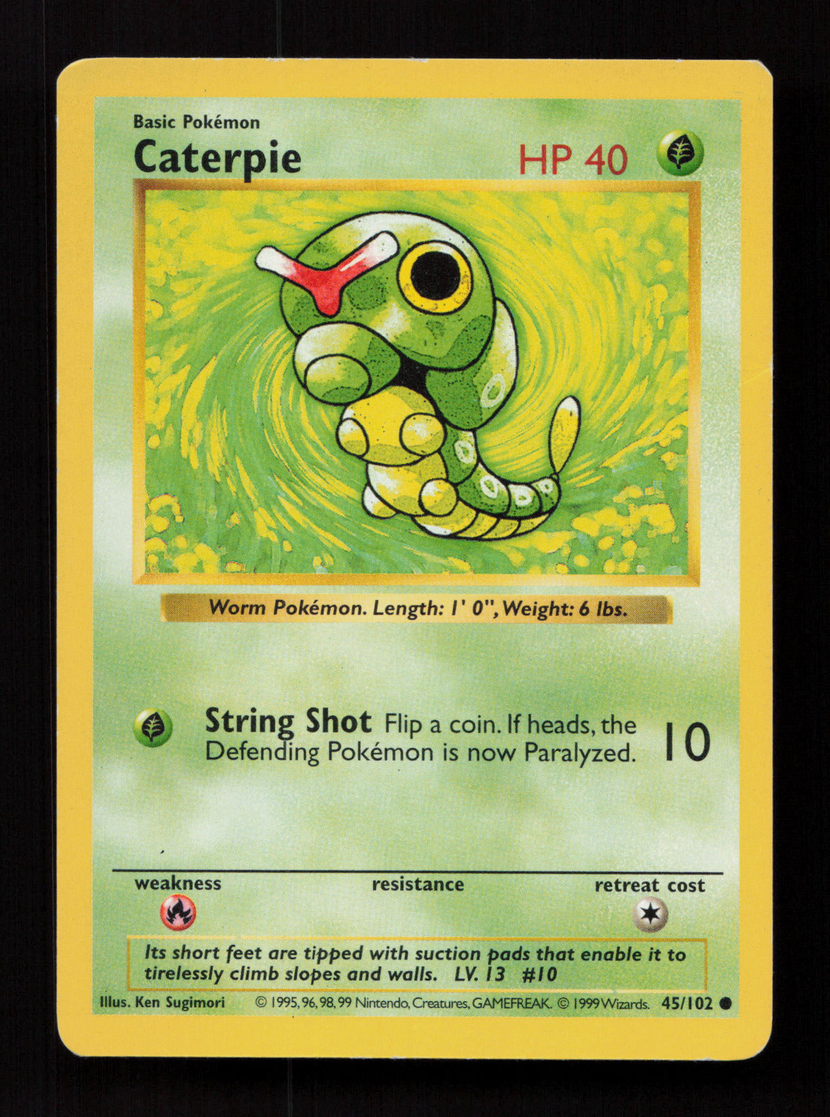 Caterpie 045/102 - Common - Base Set (Shadowless)
