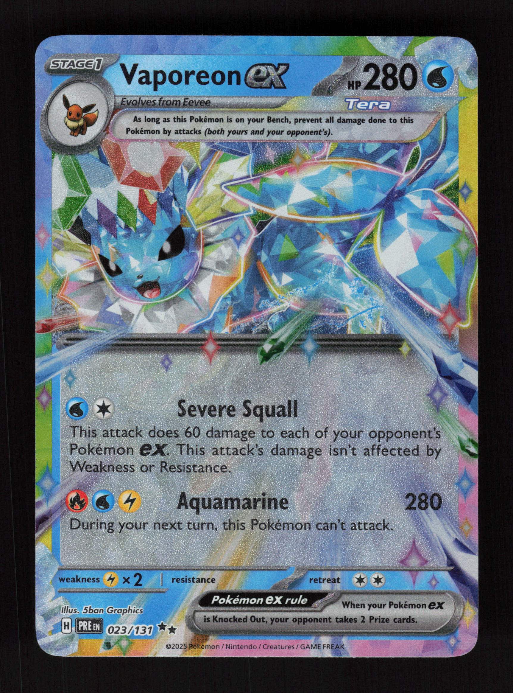 Vaporeon ex 023/131 - Double Rare - SV: Prismatic Evolutions