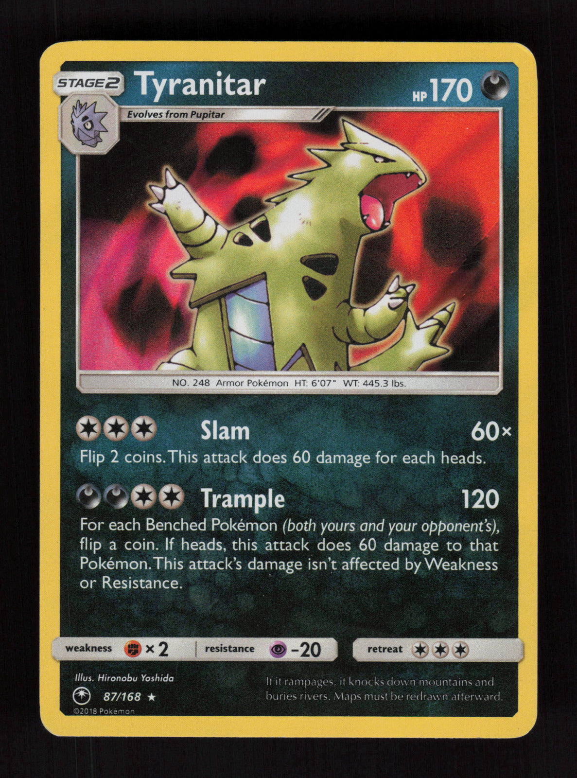 Tyranitar 87/168 - Holo Rare - SM - Celestial Storm