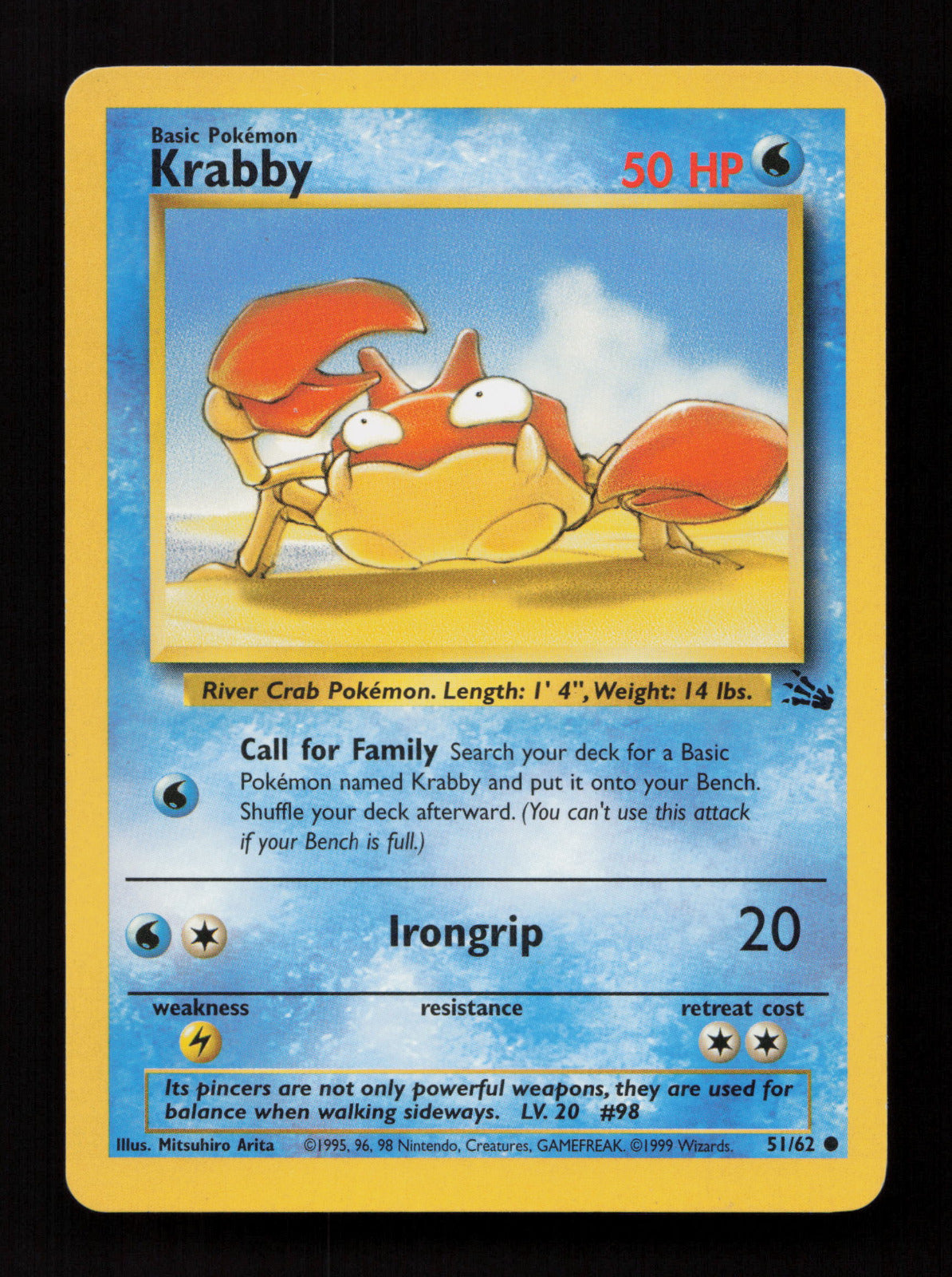 Krabby 51/62 - Common - Fossil