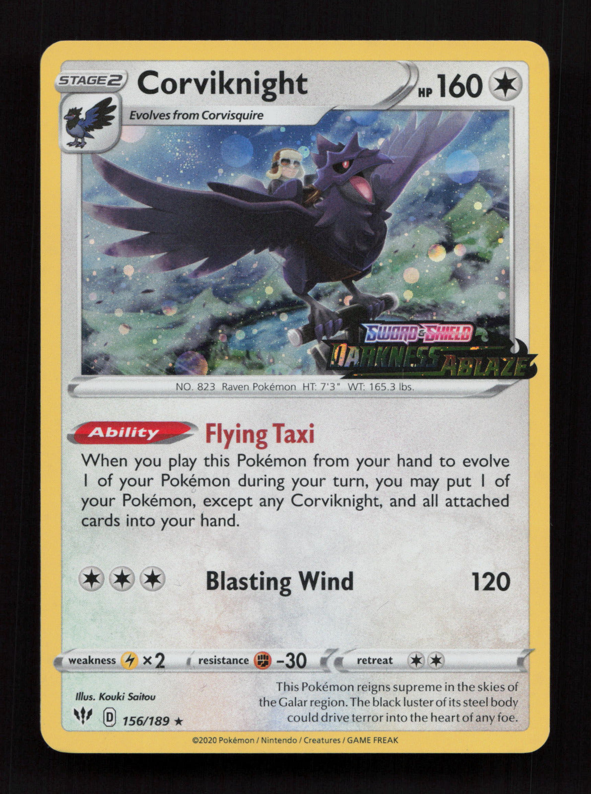 Corviknight - (Darkness Ablaze Stamped) 156/189 - Promo 