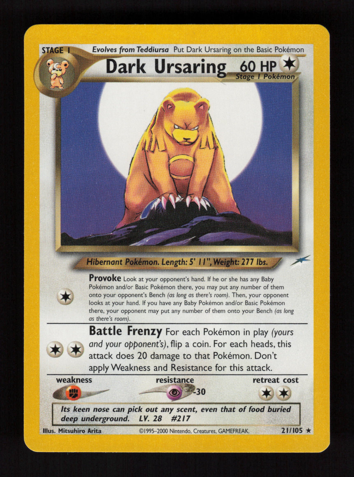 Dark Ursaring 021/105 - Rare - Neo Destiny