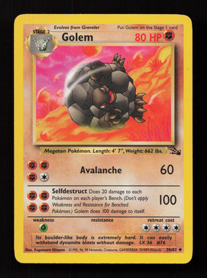 Golem 36/62 - Uncommon - Fossil