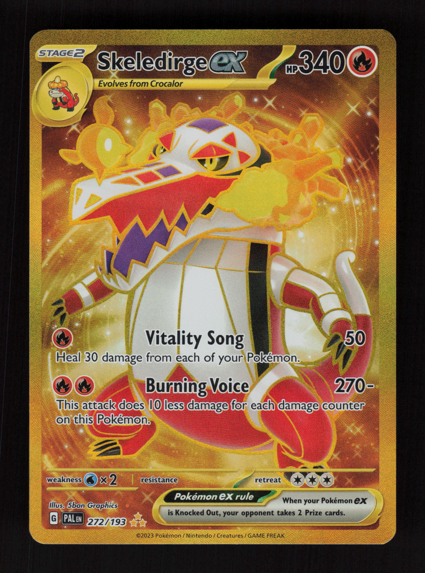 Skeledirge ex 272/193 - Hyper Rare - SV02: Paldea Evolved