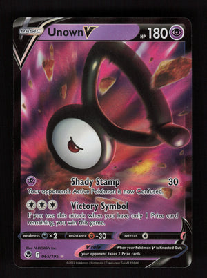 Unown V 065/195 - Ultra Rare - SWSH12: Silver Tempest