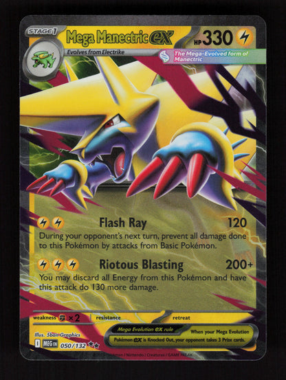 Mega Manectric ex - 050/132 - Double Rare - ME01: Mega Evolution