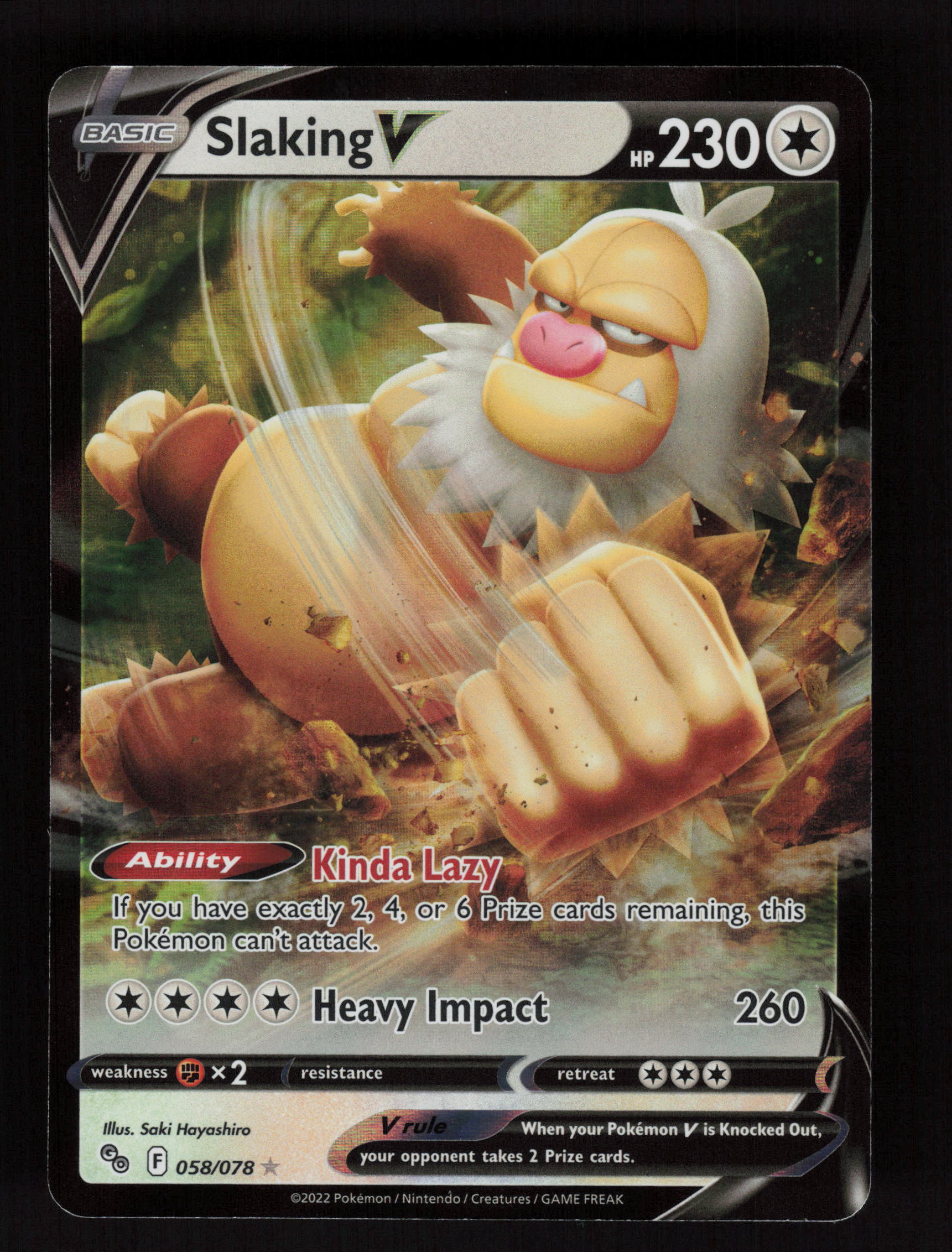 Slaking V 058/078 - Ultra Rare - Pokemon GO